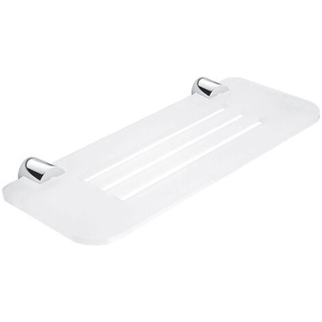 Nimco Bormo étagère de salle de bain avec trous, blanc mat, 30 cm BR X330-26