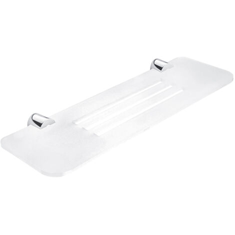 Nimco Bormo étagère de salle de bain avec trous, blanc mat, 40 cm BR X340-26