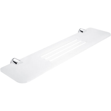 Nimco Bormo étagère de salle de bain avec trous, blanc mat, 50 cm BR X350-26