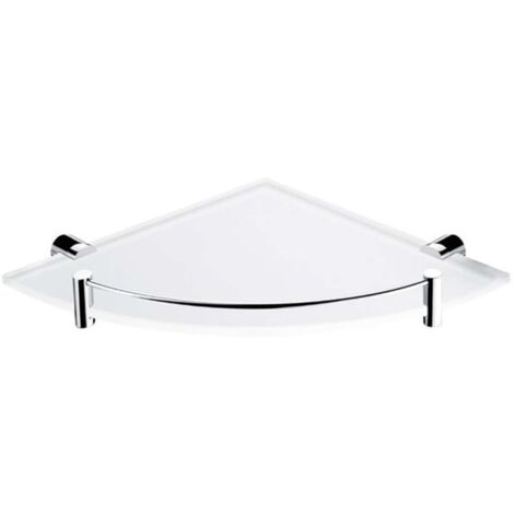 Nimco Bormo - Mensola ad angolo, vetro smerigliato/cromo BR 11091RBX-26