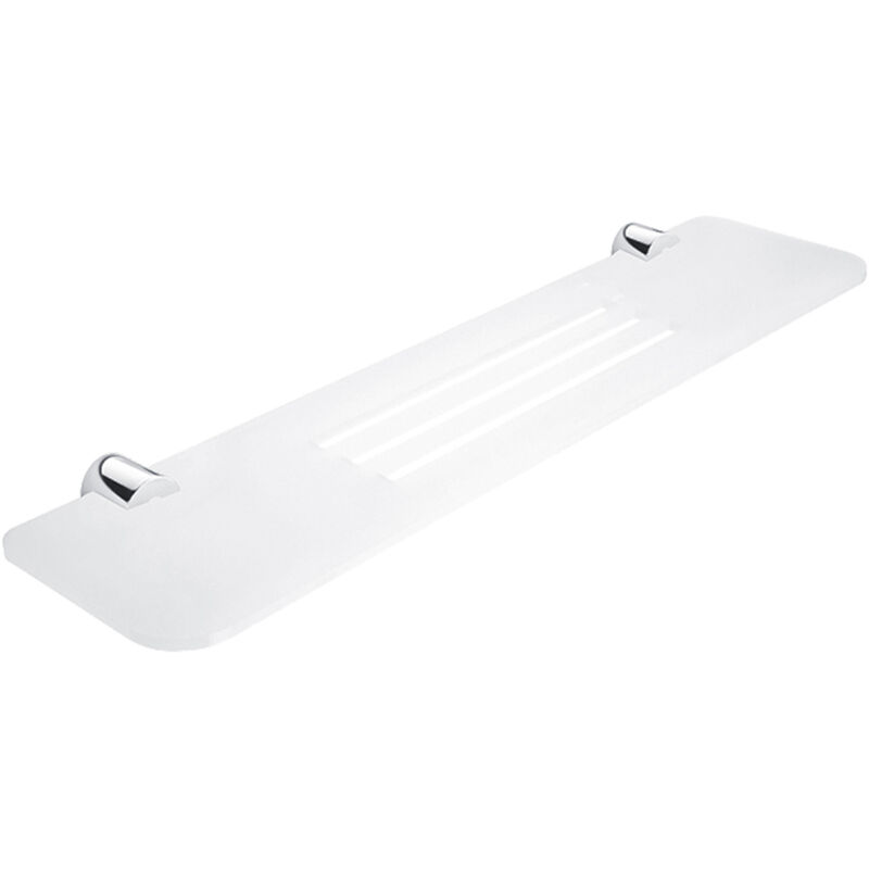 Bormo - Tablette avec trous fraisés, longueur 50 cm, plexiglas mat/chrome br X350-26 - Nimco