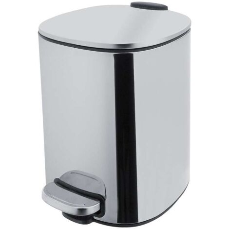 Nimco Cubos de basura - Cubo de basura 5 L, acero inoxidable KOS 9005-18
