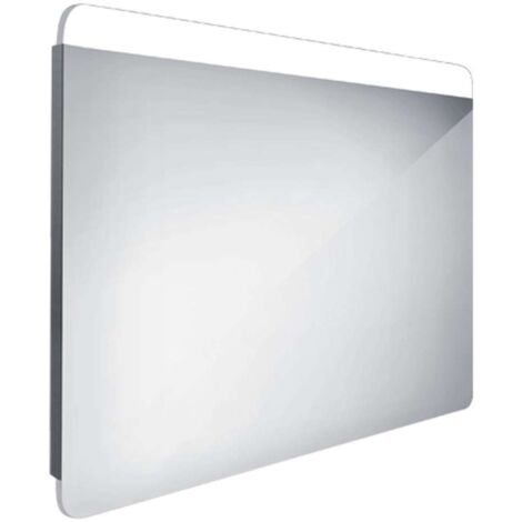 Nimco Espejos - Espejo con iluminación LED 90x70 cm, aluminio ZP 23019