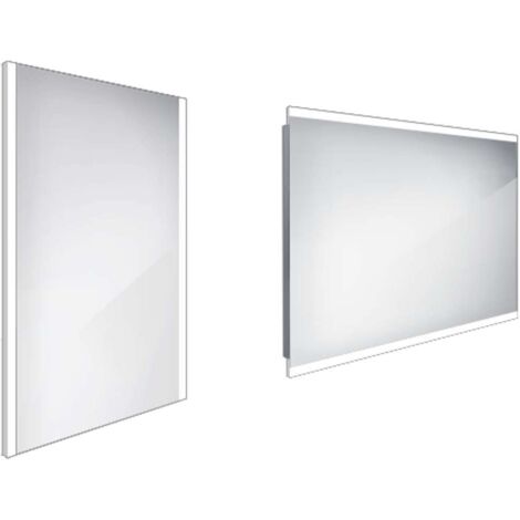 Nimco Espejos - Espejo de baño LED 50x70 cm, cuadrado, aluminio ZP 11001
