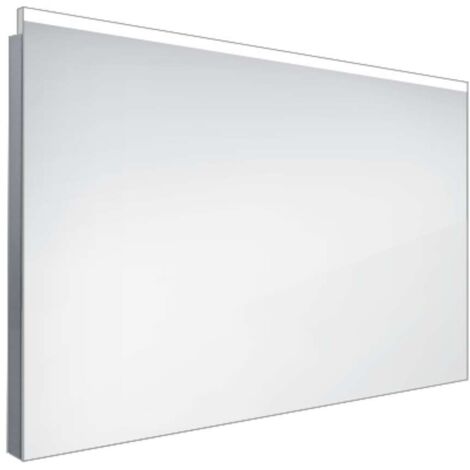 Nimco Espejos - Espejo de baño LED 90x60 cm, cuadrado, aluminio ZP 8019