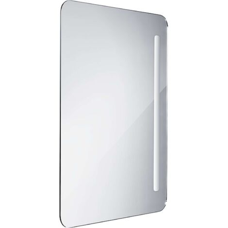 Nimco Espejos - Espejo de baño serie 2000 retroiluminado por LED, 80x60 cm, cuadrado, aluminio ZP 2003