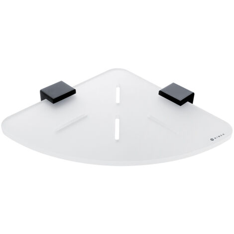 Nimco Étagère d'angle en plexiglas, avec fixation noire, Kibo Ki-X208-90