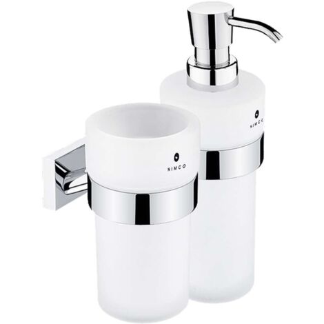 Nimco Keira - Dispenser e portabicchieri, vetro smerigliato/cromo KE 2205831W-26