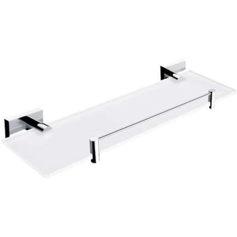Nimco Keira - Estantería con corralito, 40 cm, cristal esmerilado/cromo KE 22091BX-40-26