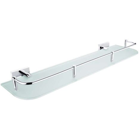 Nimco Keira - Estantería con corralito, 50 cm, cristal esmerilado/cromo KE 22091AX-50-26