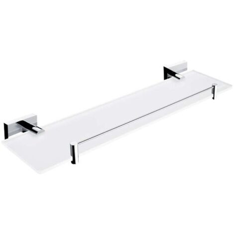 Nimco Keira - Estantería con corralito, 50 cm, cristal esmerilado/cromo KE 22091BX-50-26