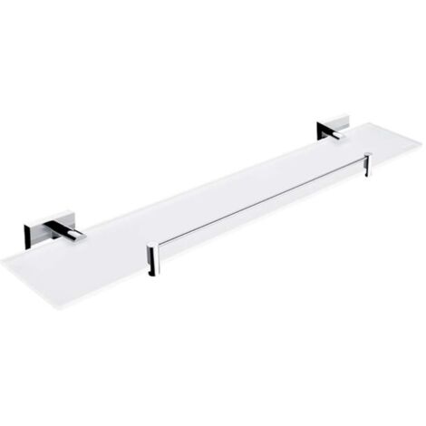 Nimco Keira - Estantería con corralito, 60 cm, cristal esmerilado/cromo KE 22091BX-60-26