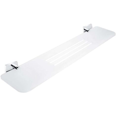 Nimco Keira - Mensola IXI con fori fresati, 60 cm, plexiglass opaco/cromo KE X360-26