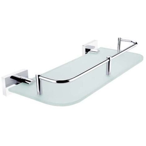 Nimco Keira - Scaffale con box, 30 cm, vetro satinato/cromo KE 22091AX-30-26