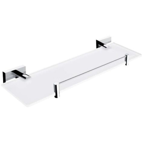 Nimco Keira - Scaffale con box, 40 cm, vetro smerigliato/cromo KE 22091BX-40-26