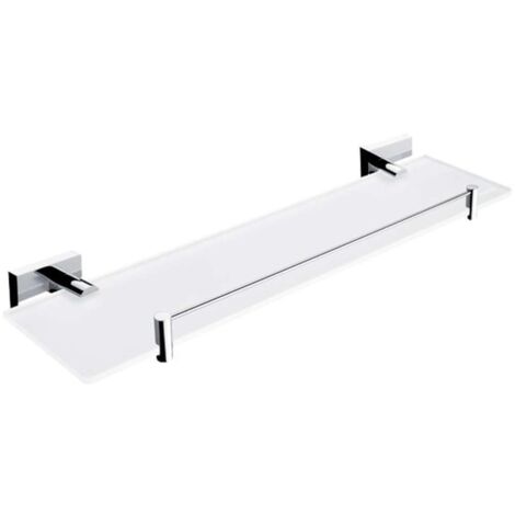Nimco Keira - Scaffale con box, 50 cm, vetro smerigliato/cromo KE 22091BX-50-26