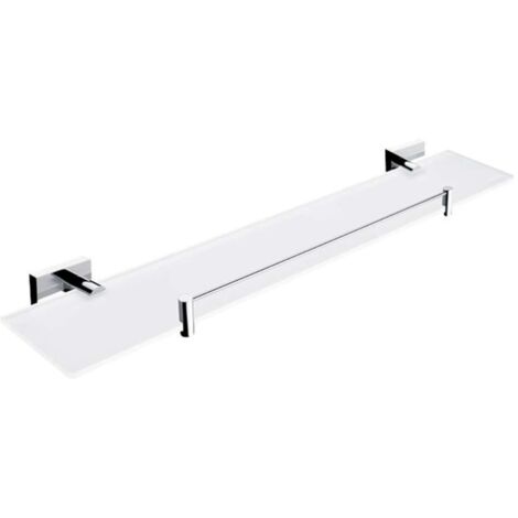 Nimco Keira - Scaffale con box, 60 cm, vetro satinato/cromo KE 22091BX-60-26