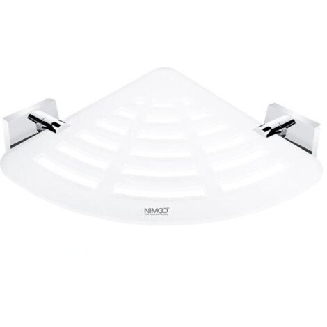 Nimco Keira - Tablette d'angle IXI avec trous fraisés, plexiglas/chrome KE X211-26