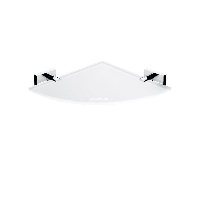 Keira - Tablette d'angle, verre dépoli/chrome ke 22091RB-26 - Nimco
