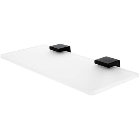 Nimco Kibo - Balda, longitud 30 cm, cristal esmerilado/negro mate Ki-14091B-30-90