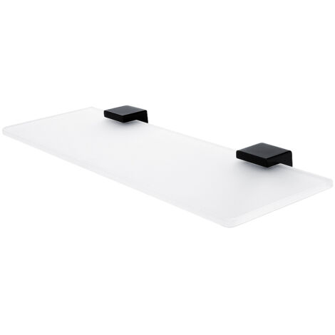 Nimco Kibo Black étagère de salle de bain en verre mat 40 cm Ki-14091B-40-90