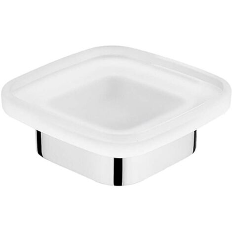 Nimco Kibo - Distributore di sapone con supporto, vetro smerigliato/cromo Ki 14059C-26