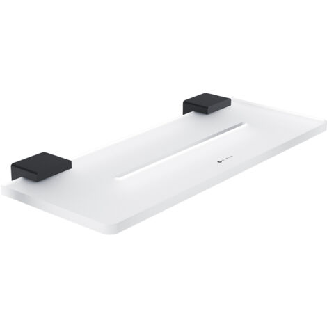 Nimco Kibo étagère de salle de bain avec trous, noir mat, 30 cm Ki-X430-90