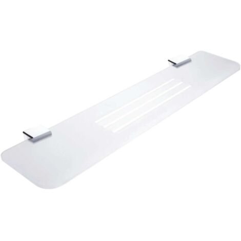 Nimco Kibo - Mensola con fori fresati, lunghezza 50 cm, plexiglas opaco/cromo Ki X350-26