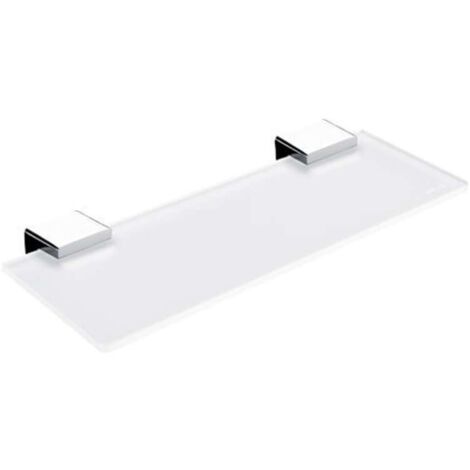 Nimco Kibo - Mensola, lunghezza 30 cm, vetro satinato/cromo Ki 14091B-30-26