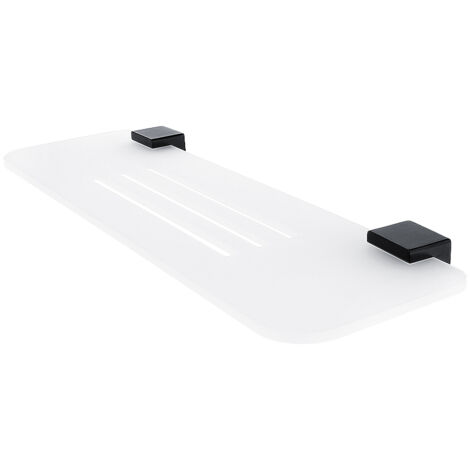 Nimco Kibo Noir étagère de salle de bain plexiglas blanc mat 40 cm Ki-X340-90
