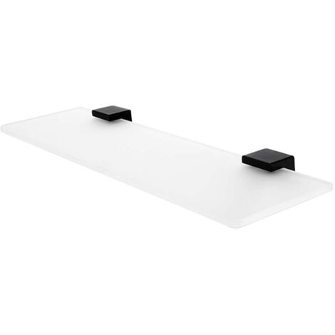 Nimco Kibo - Ripiano, lunghezza 50 cm, vetro smerigliato/nero opaco Ki-14091B-50-90