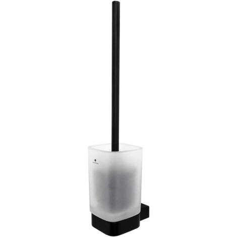 Nimco Kibo - Scopino a muro con supporto, vetro satinato/nero opaco Ki-14094CN-90