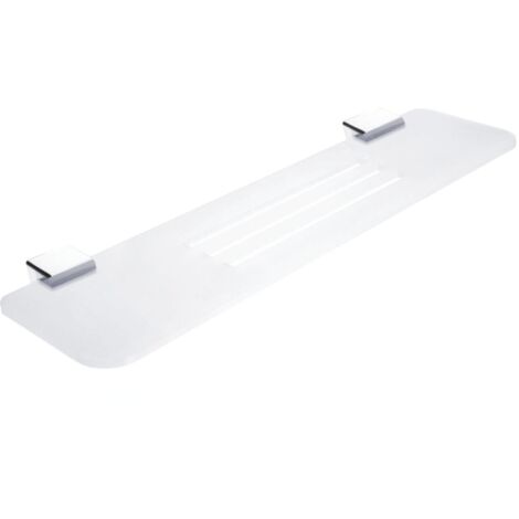Nimco Kibo - Tablette avec trous fraisés, longueur 600 mm, plexiglas mat/chrome Ki X360-26