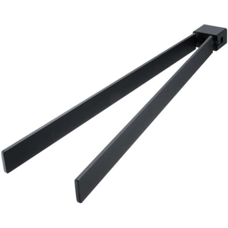 Nimco Kibo - Toallero giratorio, 38 cm, negro mate Ki-14096-90