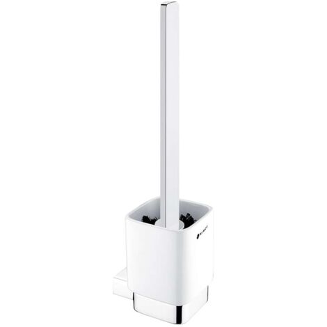 Nimco Kibo - Wand-WC-Bürste mit Halter, Keramik/Chrom, weiß Ki 14094KN-HR-26