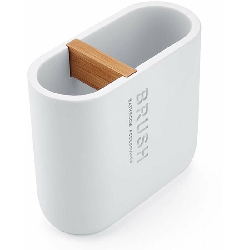 Kora - Verre pour brosse à dents et dentifrice, blanc ko 24057-05 - Nimco