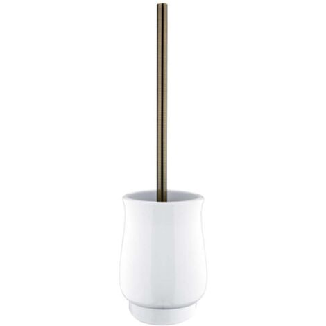 Nimco Lada - Scopino a stelo con supporto, bianco/ottone 1094LA-65