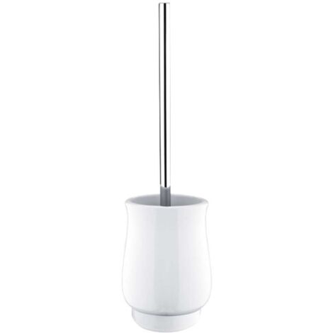 Nimco Lada - Stehende Toilettenbürste mit Halter, weiß/chrom 1094LA-26
