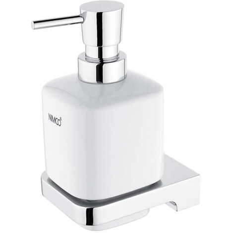 Nimco Maya - Distributore di sapone con supporto, bianco/cromo MA 29031K-26