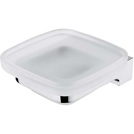 Nimco Maya - Distributore di sapone con supporto, vetro smerigliato/cromo MA 29059C-26