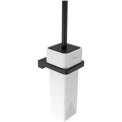 Nimco Maya - Escobillero de pared con soporte, blanco/negro MAC 29094K-90