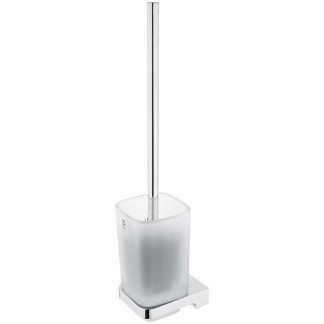 Nimco Maya - Scopino WC con supporto, vetro opaco/cromo MA 29094CN-26
