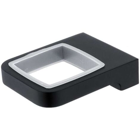 Nimco Maya - Soporte para dosificador, vaso o jabonera, negro mate MAC 29050X-90