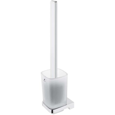 Nimco Maya - Wand-Toilettenbürste mit Halter, Glas matt/verchromt MA 29094CN-HR-26