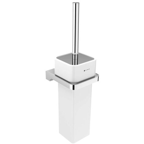 Nimco Maya - Wandhängende Toilettenbürste mit Halter, weiß/chrom MA 29094K-26