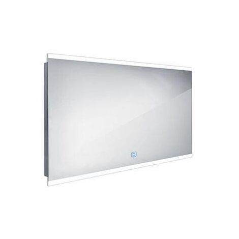 Nimco Miroirs - Miroir avec cadre éclairage LED, 1200x700 mm, aluminium ZP 12006V