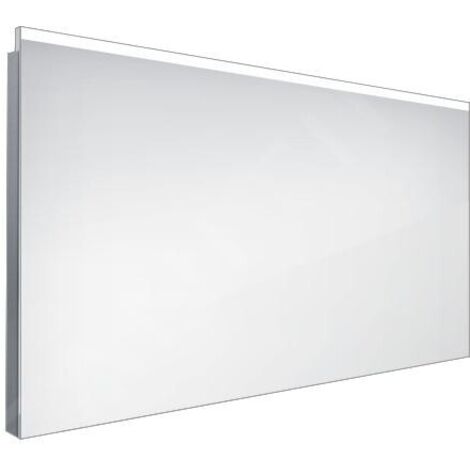 Nimco Miroirs - Miroir avec éclairage LED, 1000x600 mm, aluminium ZP 8004
