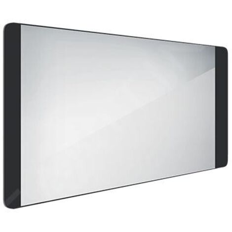 Nimco Miroirs - Miroir avec éclairage LED, 1200x650 mm, aluminium/noir ZPC 42006-90