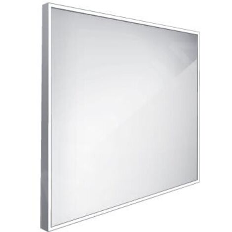 Nimco Miroirs - Miroir avec éclairage LED, 600x600 mm, aluminium ZP 13066
