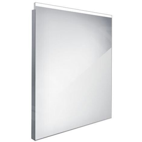 Nimco Miroirs - Miroir avec éclairage LED, 600x700 mm, aluminium ZP 8002